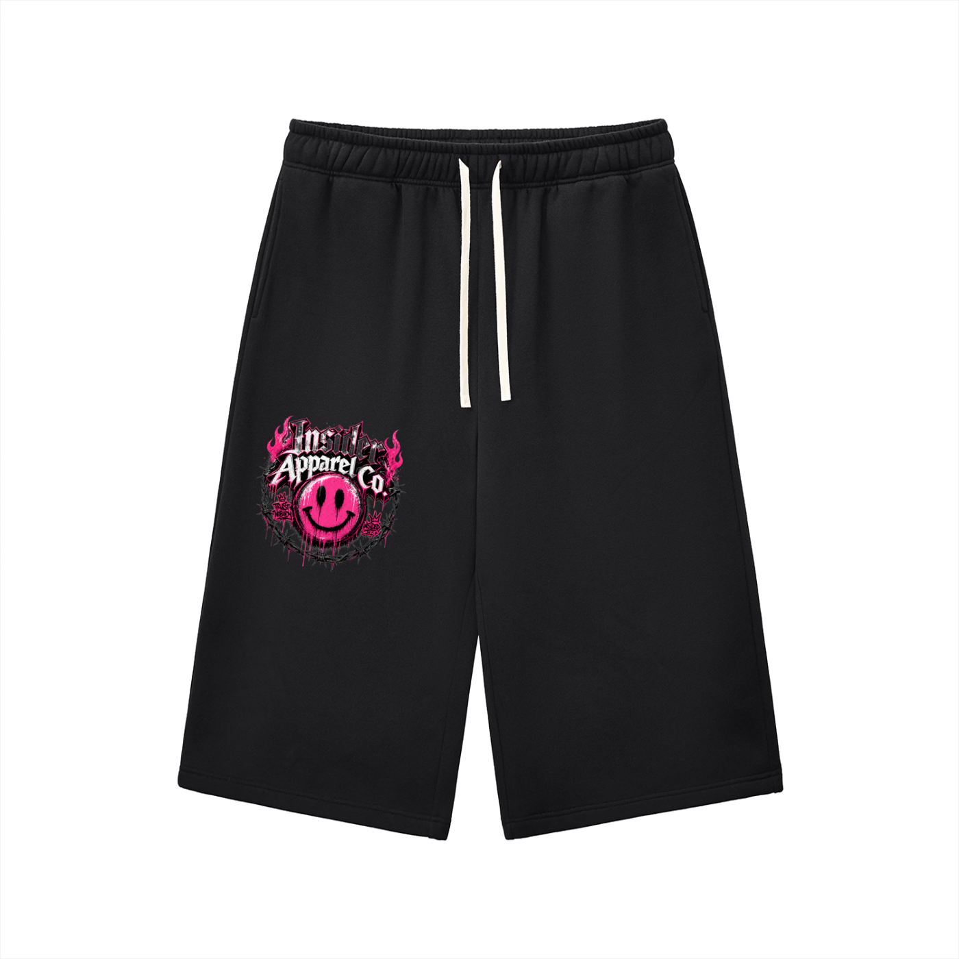 Relaxed Drawstring Three-quarter Sweatpants