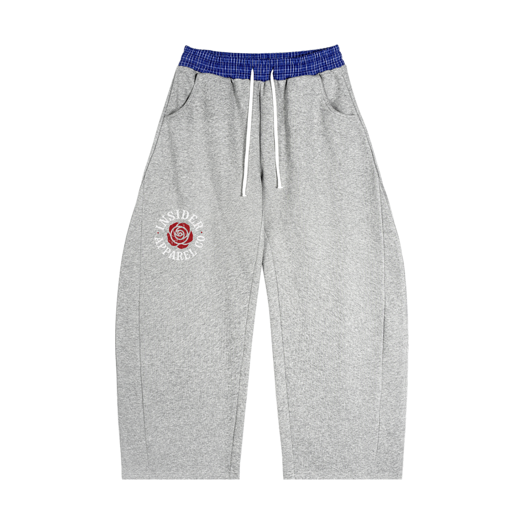 Plaid Waistband Barrel Sweatpants