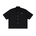 Unisex Striped Boxy Button-Up Shirt