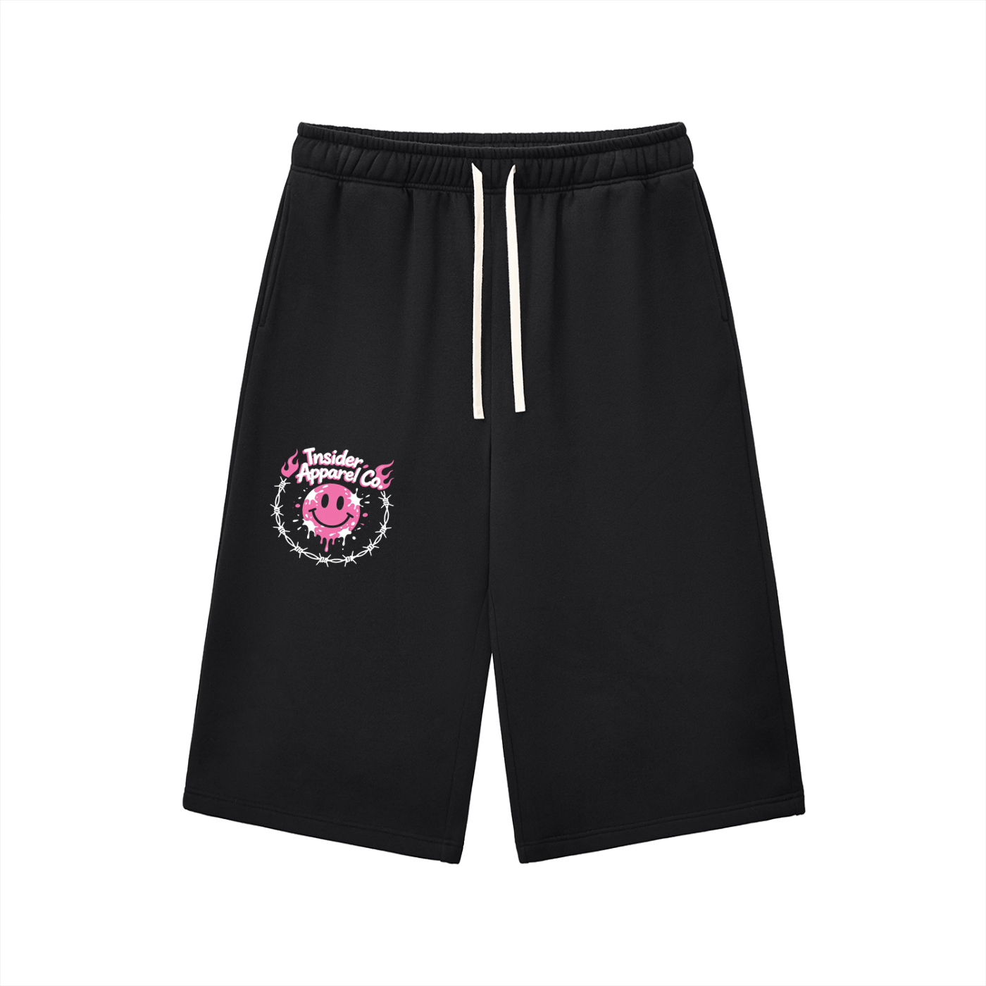 Relaxed Drawstring Three-quarter Sweatpants